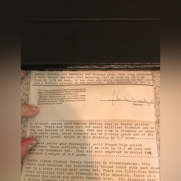 Amethyst fantasy ring 14k setting/ with Diamond accents - Picture 12 of 14